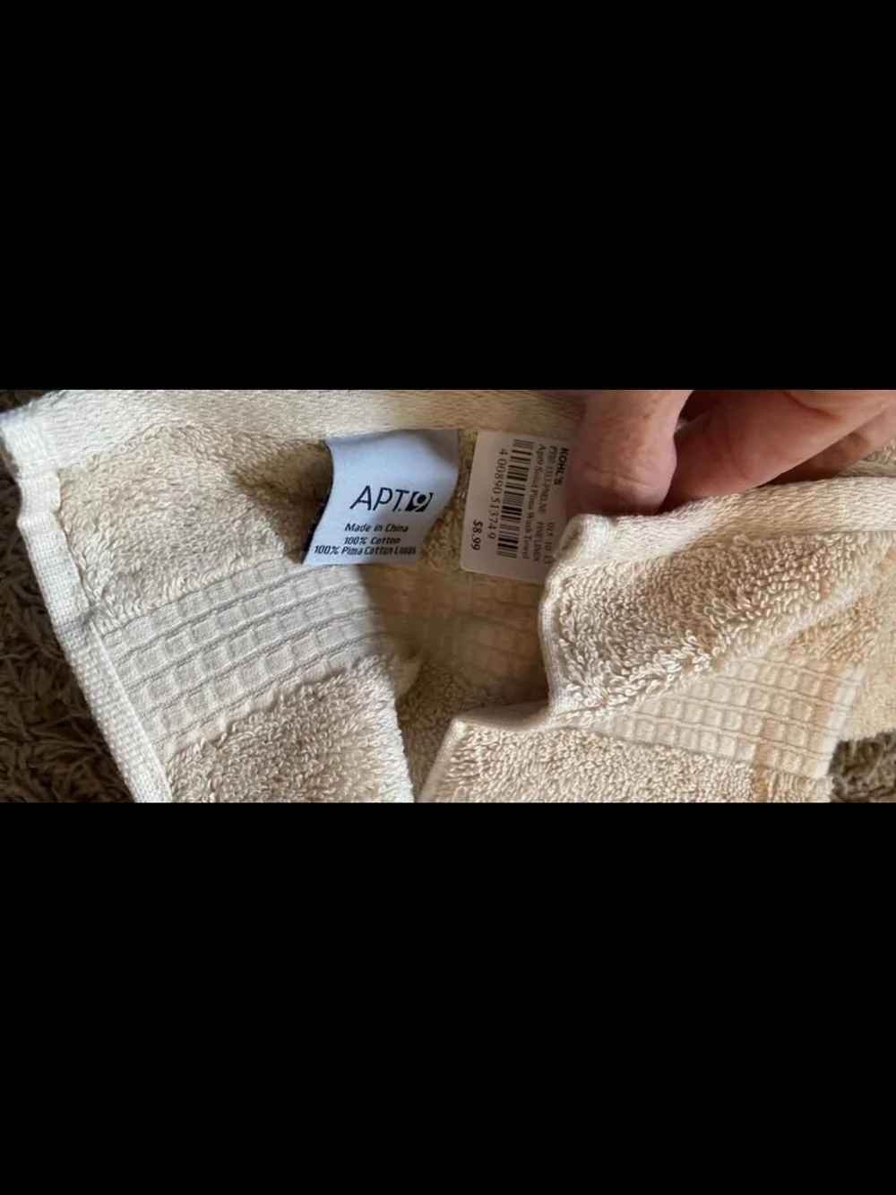 Apt 9/ set of 4 wash cloths /linen color